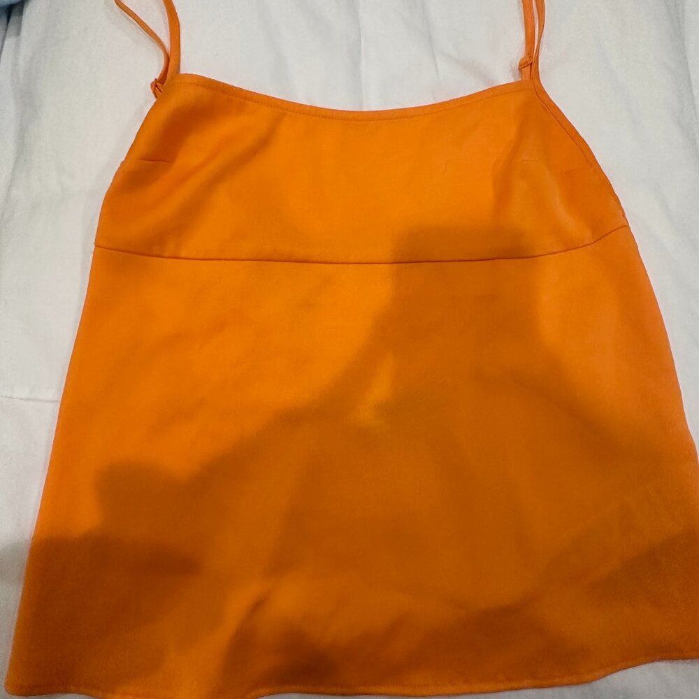 Orange Urban Outfitters Satin Cami Top